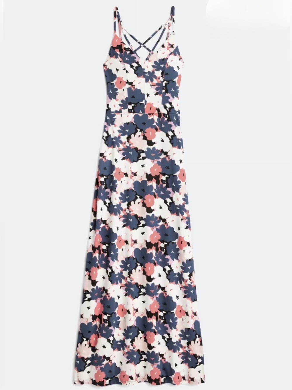Market & Spruce LP Maxi Dress with Dark Purpleish Blue white Floral